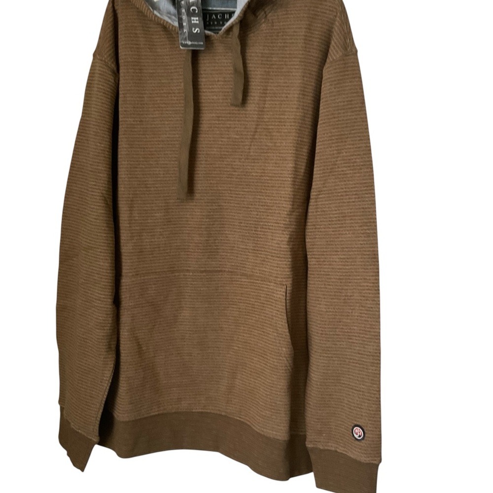 Jachs Brown striped Hooded Sweatshirt Sz XL